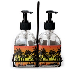 Tropical Sunset Glass Soap & Lotion Bottles (Personalized)