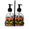Tropical Sunset Glass Soap Lotion Bottle