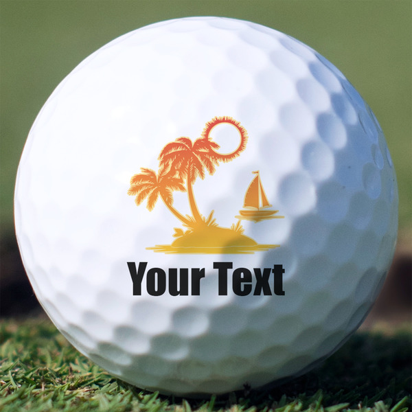 Custom Tropical Sunset Golf Balls - Titleist Pro V1 - Set of 3 (Personalized)