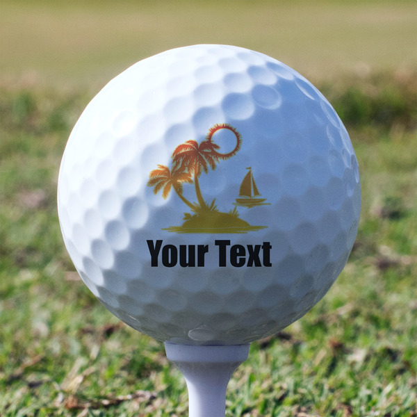 Tropical Sunset Golf Ball - Branded - Tee