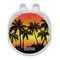 Tropical Sunset Golf Ball Marker - Hat Clip - Silver