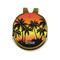 Tropical Sunset Golf Ball Marker Hat Clip - Front & Back