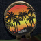 Tropical Sunset Golf Ball Marker Hat Clip - Gold - Close Up