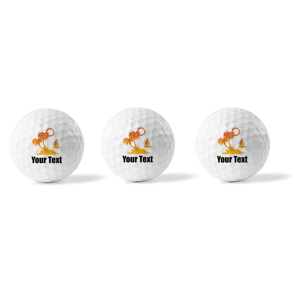 Tropical Sunset Golf Balls - Generic - Set of 3 - APPROVAL