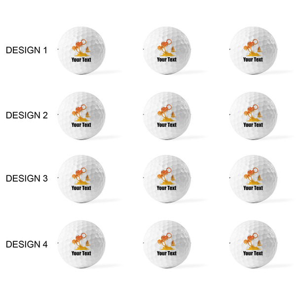 Tropical Sunset Golf Balls - Titleist - Set of 12 - APPROVAL