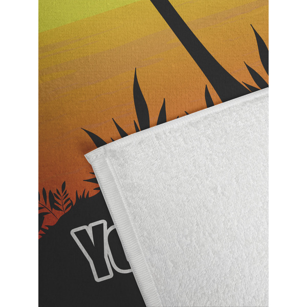 Tropical Sunset Golf Towel - Detail