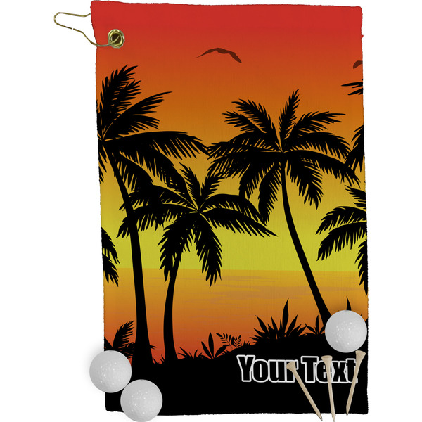 Tropical Sunset Golf Towel (Personalized)