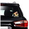 Tropical Sunset Graphic Car Decal (On Car Window)