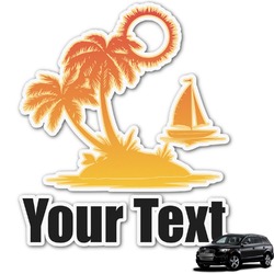 Tropical Sunset Graphic Car Decal (Personalized)