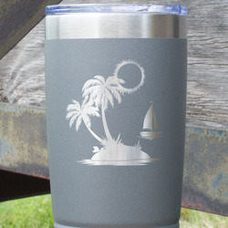 Tropical Sunset 20 oz Stainless Steel Tumbler - Grey - Single Sided