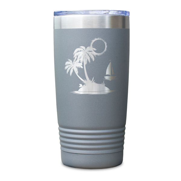 Tropical Sunset Gray Polar Camel Tumbler - 20oz - Single Sided - Approval