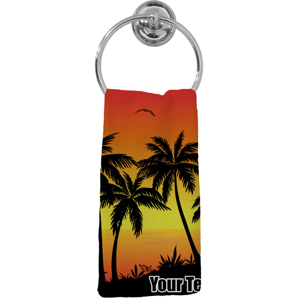 Custom Tropical Sunset Hand Towel - Full Print (Personalized)
