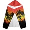 Tropical Sunset Hooded Towel - Folded