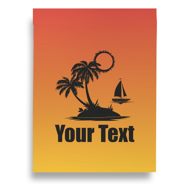 Tropical Sunset House Flags - Double Sided - BACK