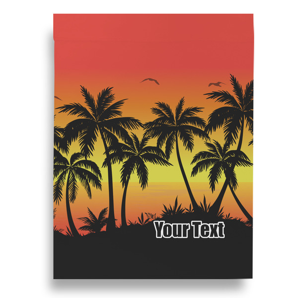 Tropical Sunset House Flags - Double Sided - FRONT
