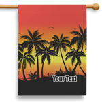 Tropical Sunset 28" House Flag - Single Sided (Personalized)