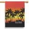 Tropical Sunset 28" House Flag (Personalized)