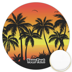 Tropical Sunset Printed Cookie Topper - 3.25" (Personalized)