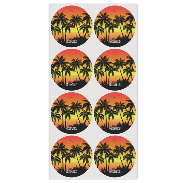 Tropical Sunset Icing Circle - Medium - Set of 8