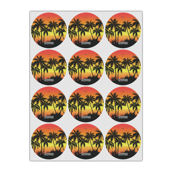 Tropical Sunset Icing Circle - Small - Set of 12