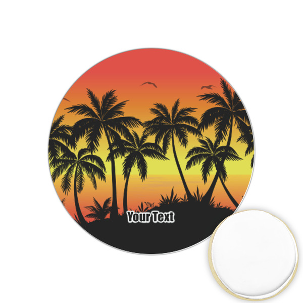 Custom Tropical Sunset Printed Cookie Topper - 1.25" (Personalized)