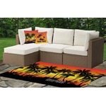 Tropical Sunset Indoor / Outdoor Rug - Custom Size w/ Name or Text