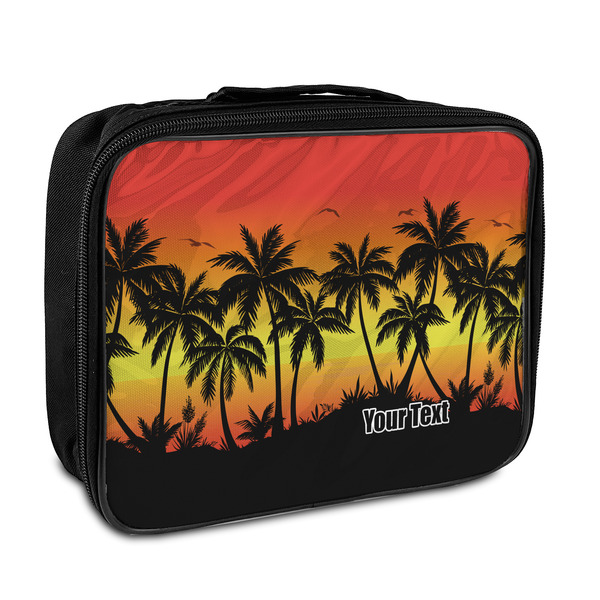 Custom Tropical Sunset Insulated Lunch Bag (Personalized)