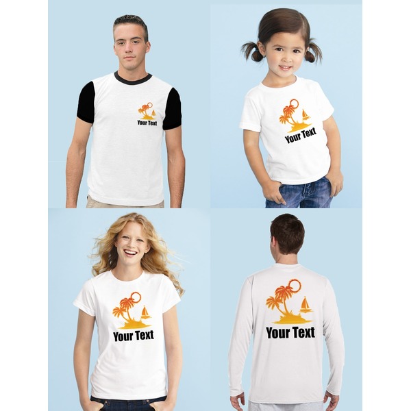 Tropical Sunset Iron-On Sizing on Shirts