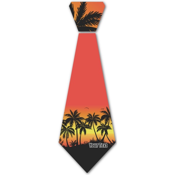 Custom Tropical Sunset Iron On Tie (Personalized)