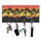 Tropical Sunset Key Hanger w/ 4 Hooks & Keys