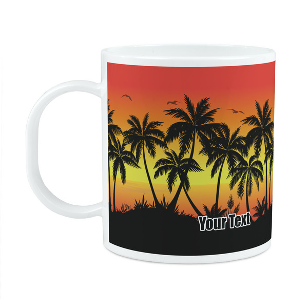 Custom Tropical Sunset Plastic Kids Mug (Personalized)