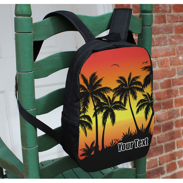 Tropical Sunset Kids Backpack - In Context
