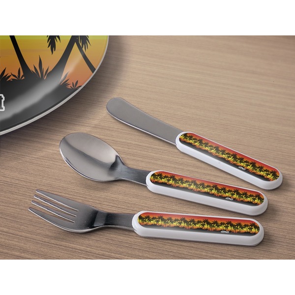 Tropical Sunset Kids Flatware w/ Plate