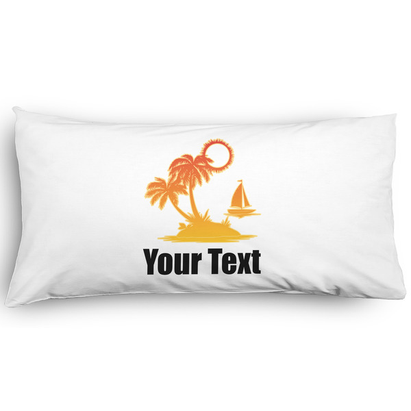 Custom Tropical Sunset Pillow Case - King - Graphic (Personalized)