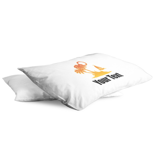 Tropical Sunset King Pillow Case - TWO (partial print)