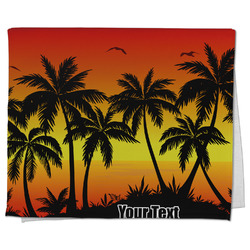 Tropical Sunset Kitchen Towel - Poly Cotton w/ Name or Text