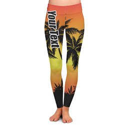 Tropical Sunset Ladies Leggings - Extra Small (Personalized)