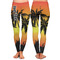 Tropical Sunset Ladies Leggings - Front and Back