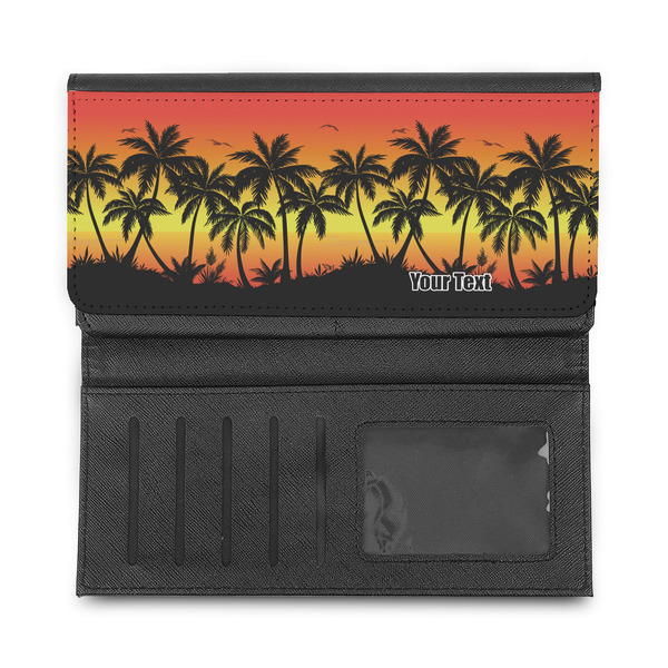 Tropical Sunset Ladies Wallet - Half Way Open