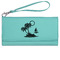 Tropical Sunset Ladies Wallet - Leather - Teal - Front View