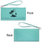 Tropical Sunset Ladies Wallets - Faux Leather - Teal - Front & Back View