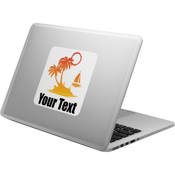 Custom Tropical Sunset Laptop Decal (Personalized)