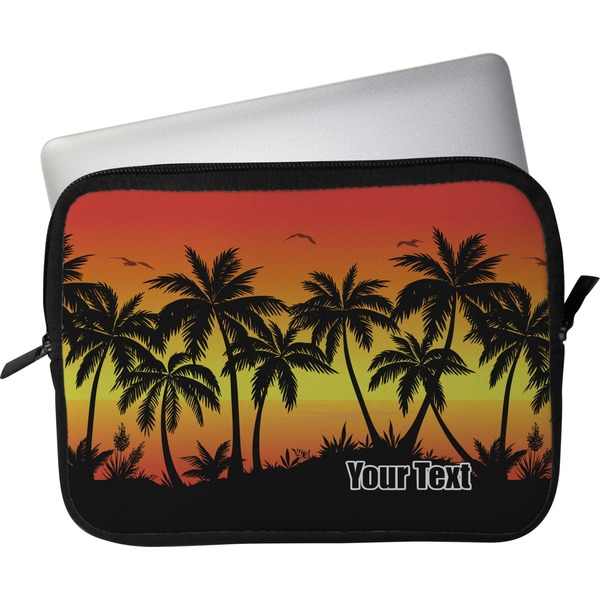 Custom Tropical Sunset Laptop Sleeve / Case - 15" (Personalized)