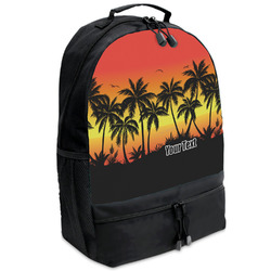 Tropical Sunset Backpacks - Black (Personalized)