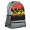 Tropical Sunset Large Backpack - Gray - Angled View