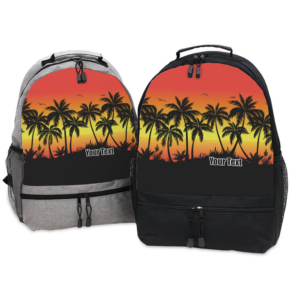 Tropical Sunset Large Backpacks - Both
