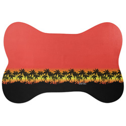 Tropical Sunset Bone Shaped Dog Food Mat (Personalized)