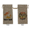 Tropical Sunset Large Burlap Gift Bag - Front & Back (Personalized)