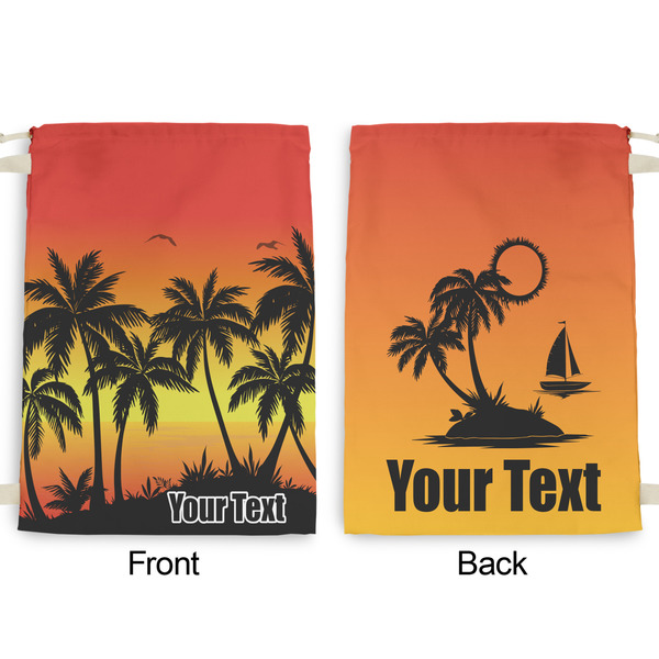 Tropical Sunset Large Laundry Bag - Front & Back View