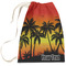 Tropical Sunset Large Laundry Bag - Front View